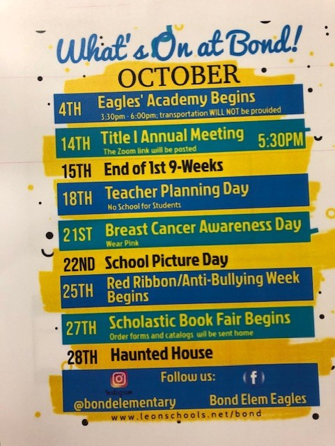 October Announcements